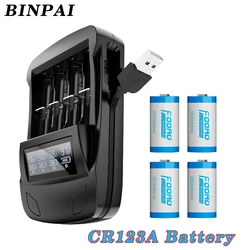 CR123A 16340 Battery Rechargeable 3.7V 800mAh Arlo Lithium Batteries With Intelligence Charger For Arlo Wireless Cameras VMC303