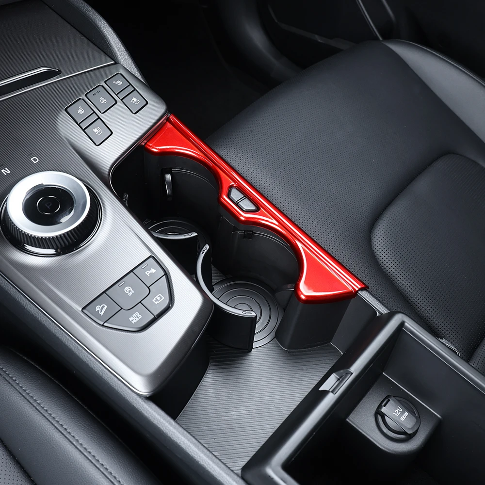 Für Kia Sportage NQ 5 2026 Rot Vordere Reihe Wasser Tasse Rahmen Abdeckung Trim Innen Zubehör LHD