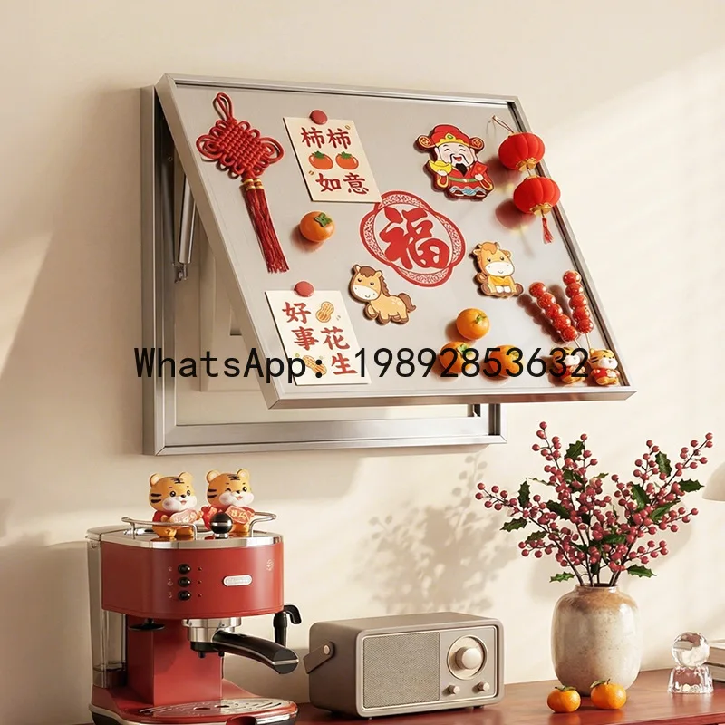 PYJ new stainless steel surface meter box decorative painting modern simple creative magnetic refrigerator sticker view 3