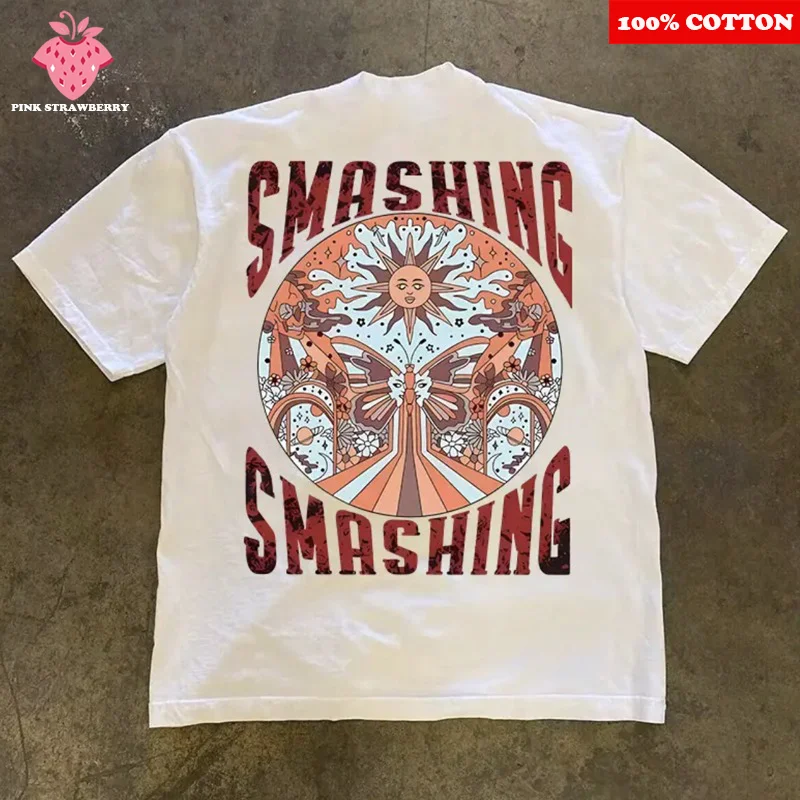 

American Retro Letter Print T-shirt Men Summer 2025 New 100% Cotton Short sleeve Couple Tee Casual comfort Y2k Top mens clothing