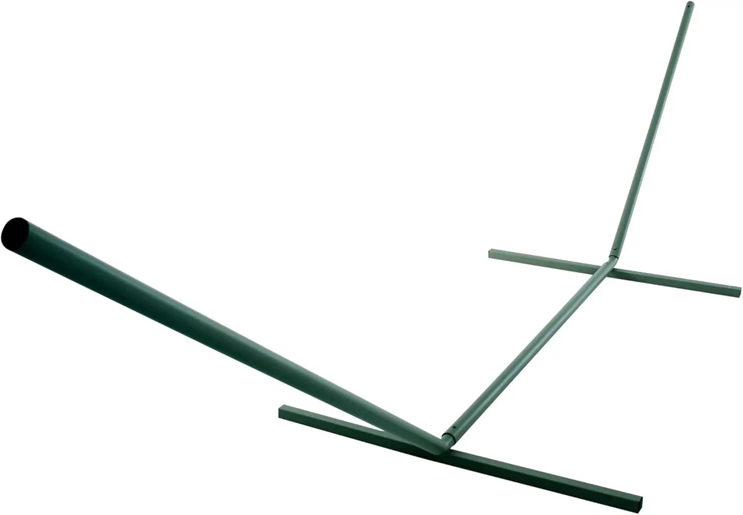 Tri-Beam Steel Hammock Stand with Right Connection Design and  Powder Coating Capacity, Handcrafted Green