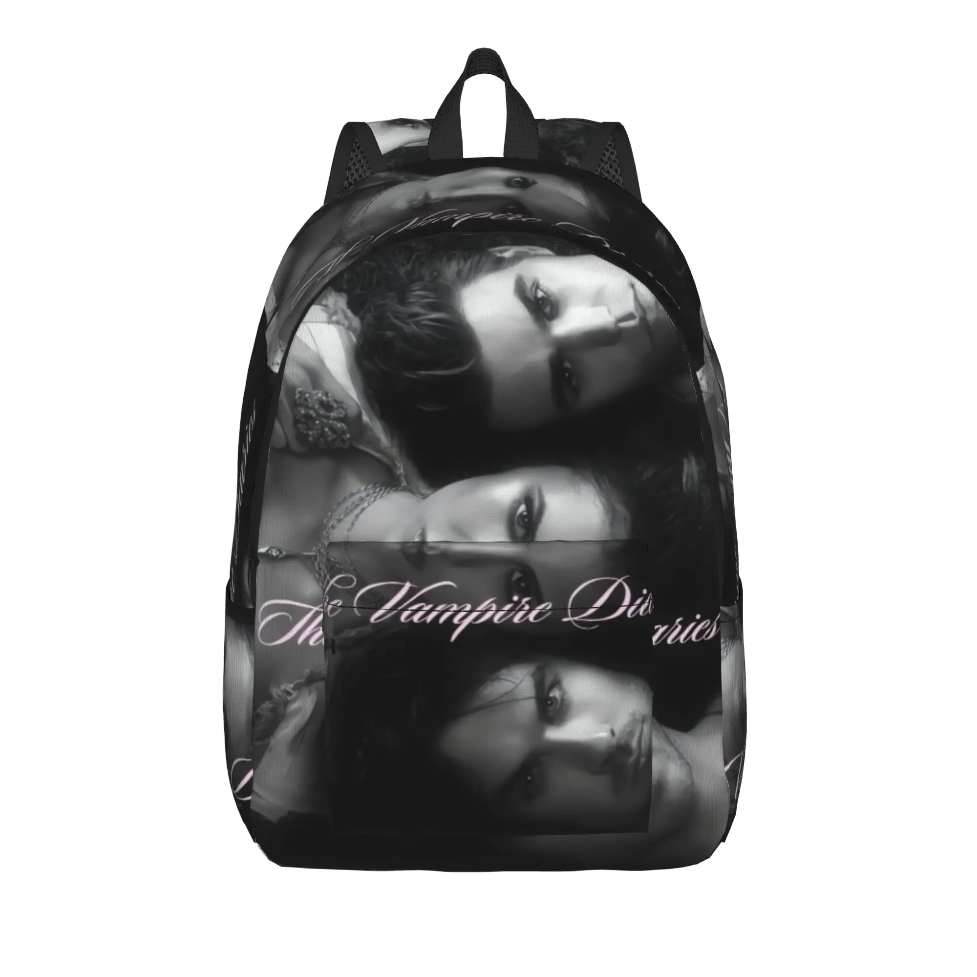 Simple Black Logo The Vampire Diaries Backpack  Travel Backpacks Women Men Design Print High School Bags Kawaii Rucksack