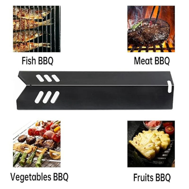 

【Supernew】5Pcs Grill Heat Plates 15 Inch Porcelain BBQ Heat Plate Grill Cover Burner Cover For Backyard Grill BY13-101-001-1