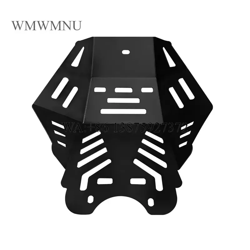 Wmwmnu Stainless Steel Motorcycle Engine Guard Cover 3D Scan Modeling Black Cut Out Design Bolt On Protector for Cross Cub
