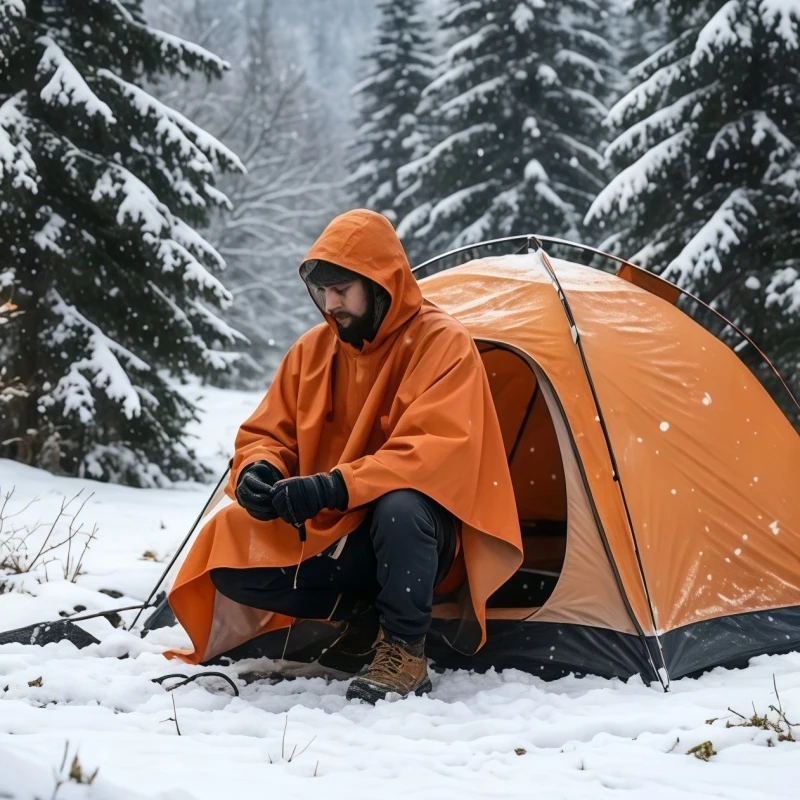 

Emergency Raincoat Poncho Waterproof Rainwear Blanket Survival Camping Equipment Cold Insulation Rainwear Camping Equipment