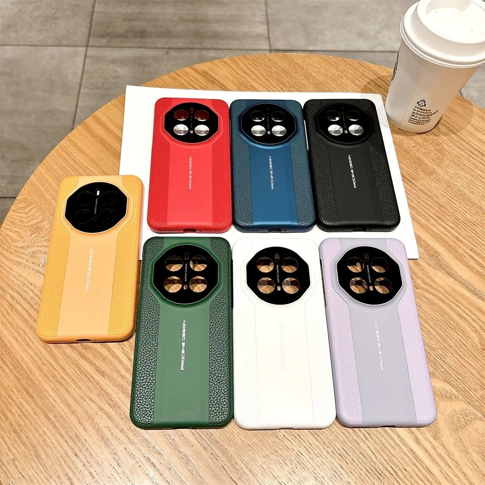 Honor Magic 7 6 5 Pro 5G 고급 가죽 Supercar 스타일 뒷면 커버 Honor Magic 7 Pro 단순 충격 방지 범퍼 Funda