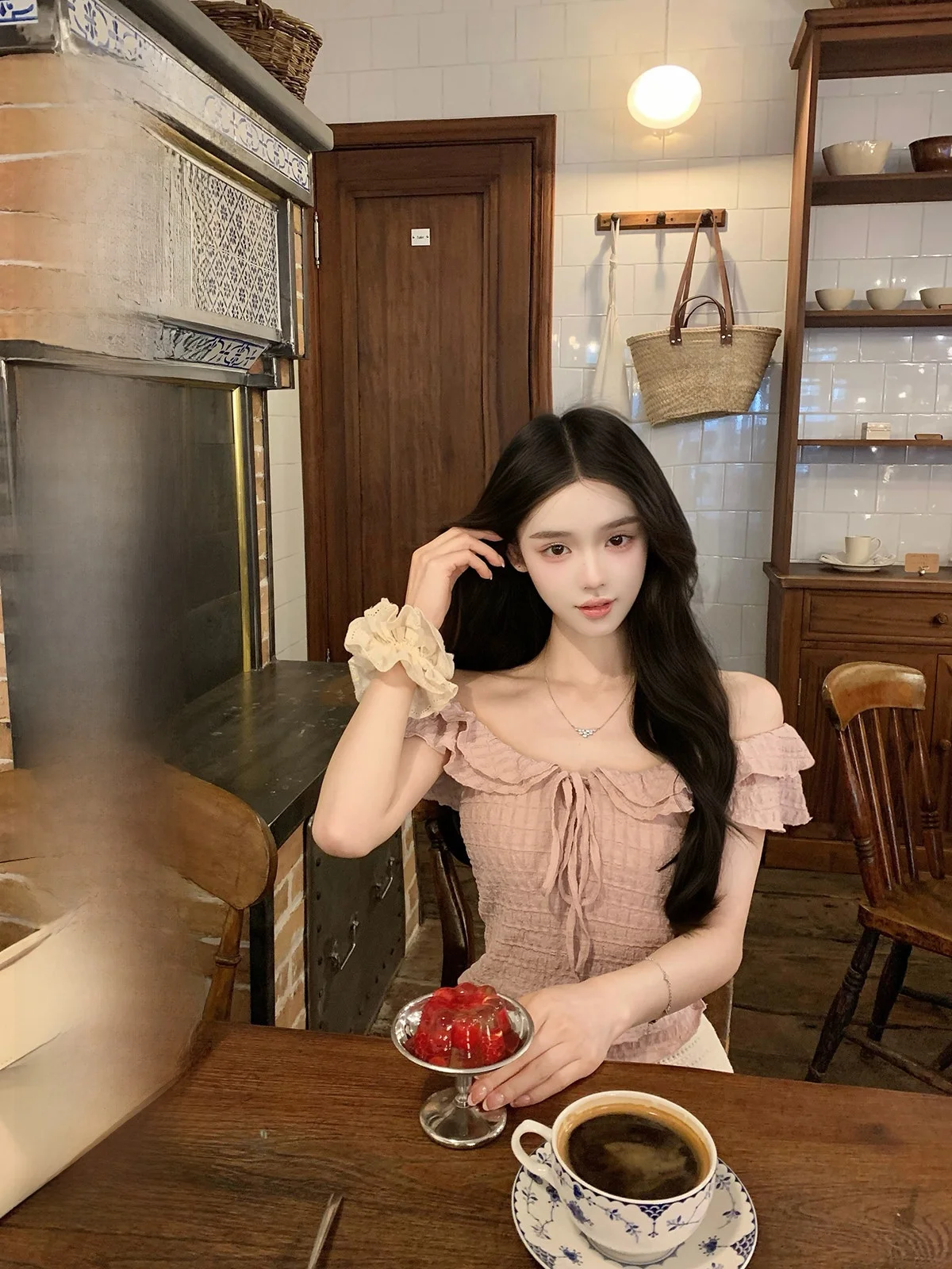 

Женская футболка Hotdog Spicy Sweet Girl с одним открытым плечом, приталенная, с рукавами-колокол, повседневная, летняя, модная