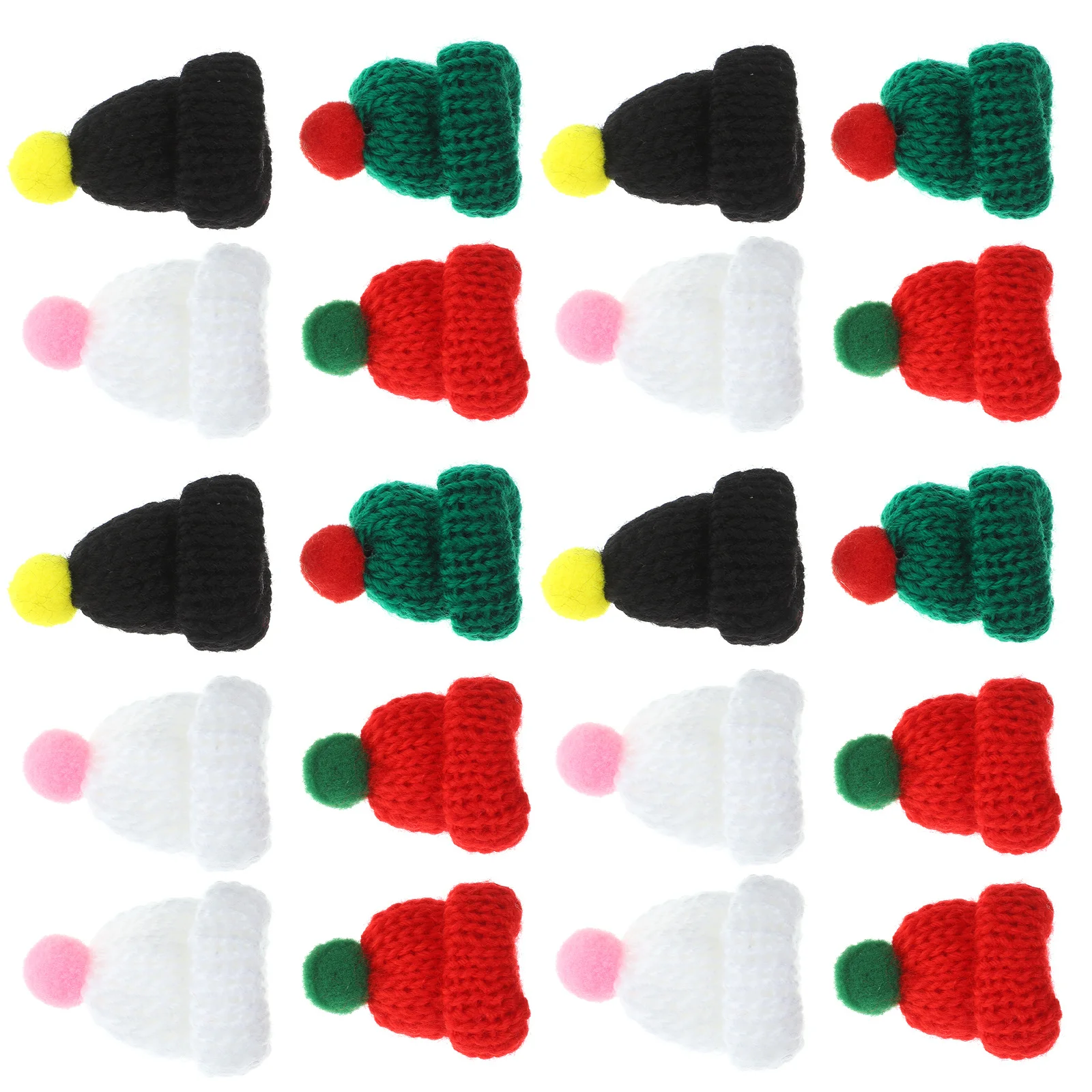 20 قطعة قبعة صوفية صغيرة اليدوية سانتا قبعات للملابس حقائب أحذية الديكور Craft بها بنفسك الحرفية الكبار هدايا الحفلات عيد الميلاد هدية المنزل #1