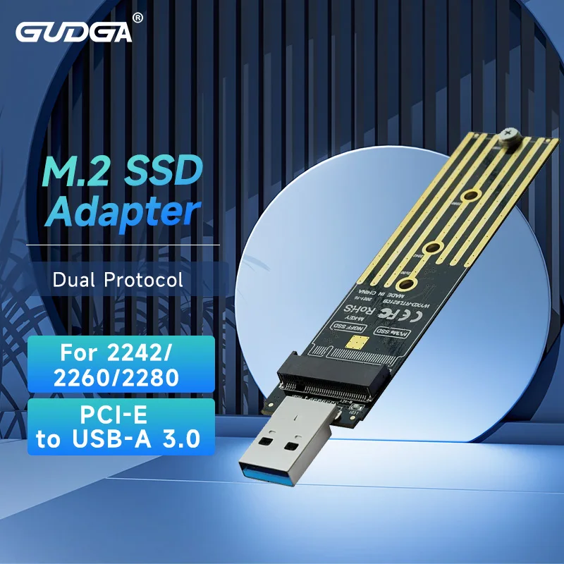 M.2 NVME Adapter PCIe NGFF SATA M2 SSD Board Dual Protocol USB 3.1 For M/B Key Samsung 970 series / 960 series / WD 2230 2242