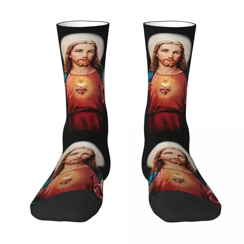 Y2K Jesus Christ Saviour Socks Travel 3D Print Boy Girls Mid-Calf Sock