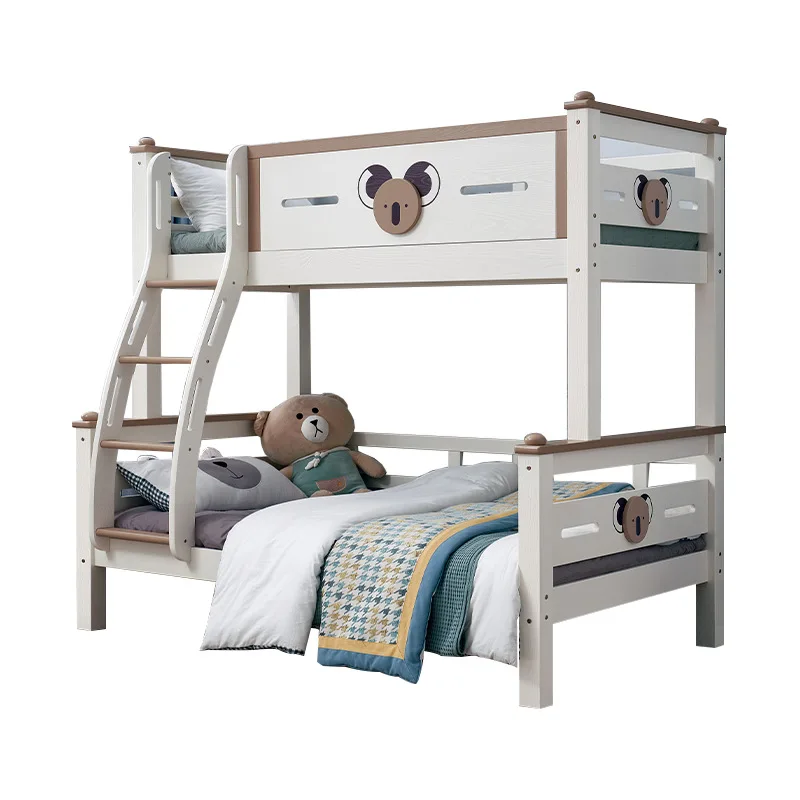 mother and child bed High and low bed Small apartment upper and lower beds Adult two-layer upper and lower bunk wooden bed