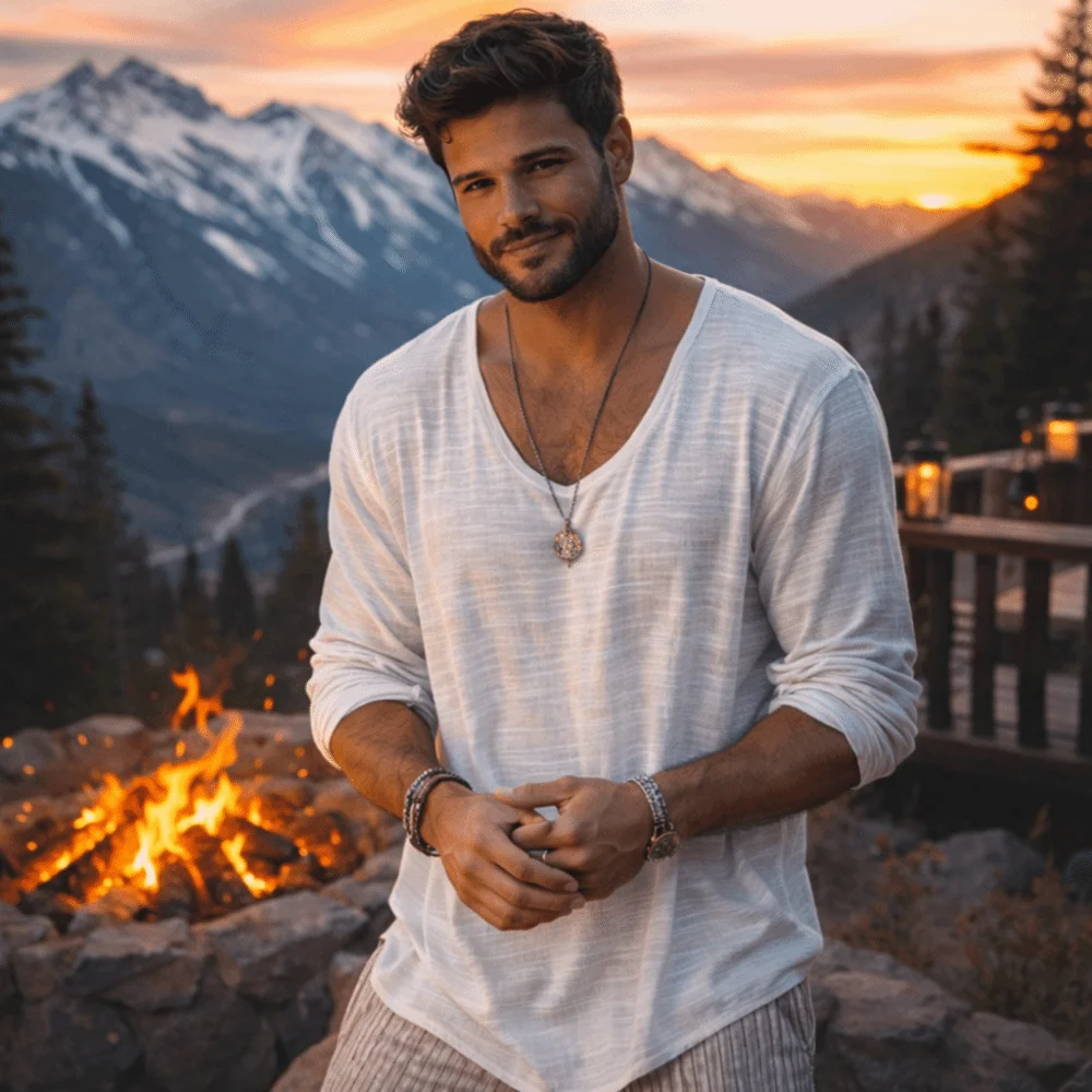 Oversized Solid Color Long Sleeve T-Shirt Breathable Comfortable Loose Pullover Tops Textured V-Neck T-Shirt Leisure Time