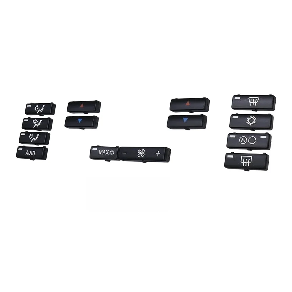 For BMW E39 1995-2003 and X5 E53 2000-2007 HVAC Control Button Switch Set Designed for Accurate Fit and Reliable Operation