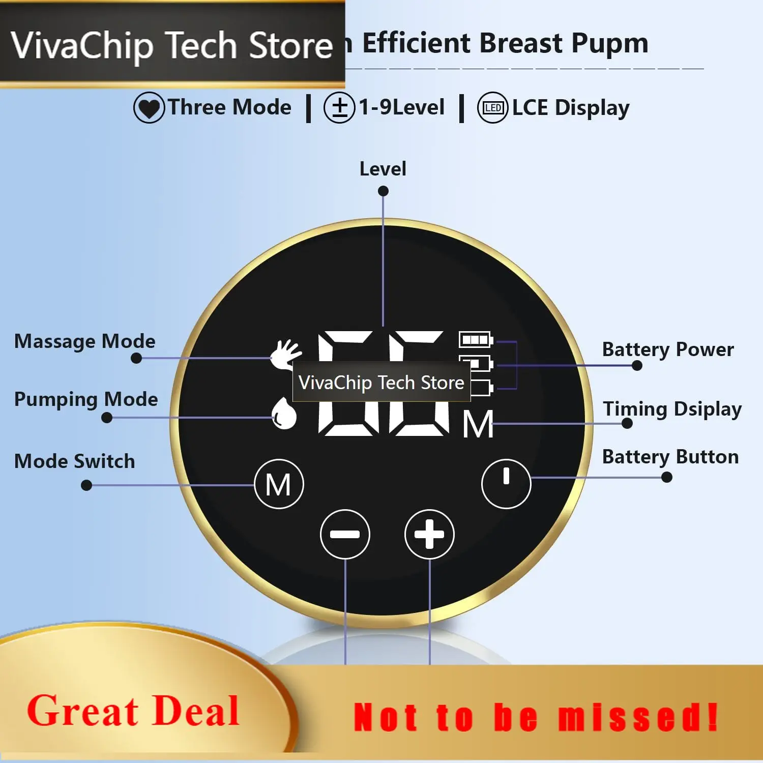VivaChip TechSTLF New Trending Product Breastfeeding Milk Extractor Pump Double Wearable Silicone Breast Pump Hands Free Electr