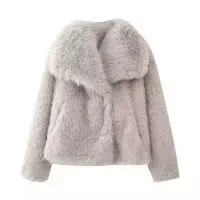 2024 Autumn/Winter New Women's Fur Coat Loose Warm Short Faux Artificial Fur