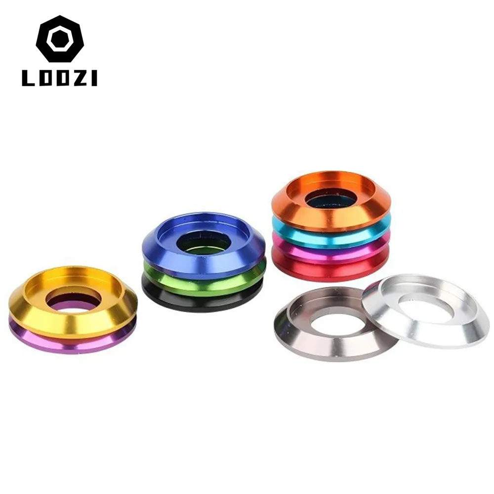 10 قطعة M2 M2.5 M3 M4 M5 M6 M8 الملونة الألومنيوم كأس رئيس غسالة ل زر مسمار لولبي الرأس ISO7380 الترباس #3