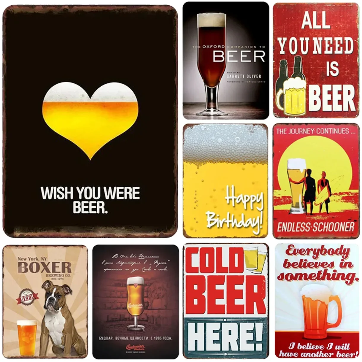 Винтажная Металлическая Жестяная Вывеска «Wish You Were Beer» Настенное Украшение Художественная Табличка Для Мужчин Подходит...