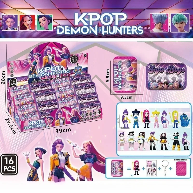 

K pop Demon Hunters Anime Witch Hunting Group Dismantling Fun Toy Dolls Cartoon Keychains Pendant Car Ornaments Toys Gifts