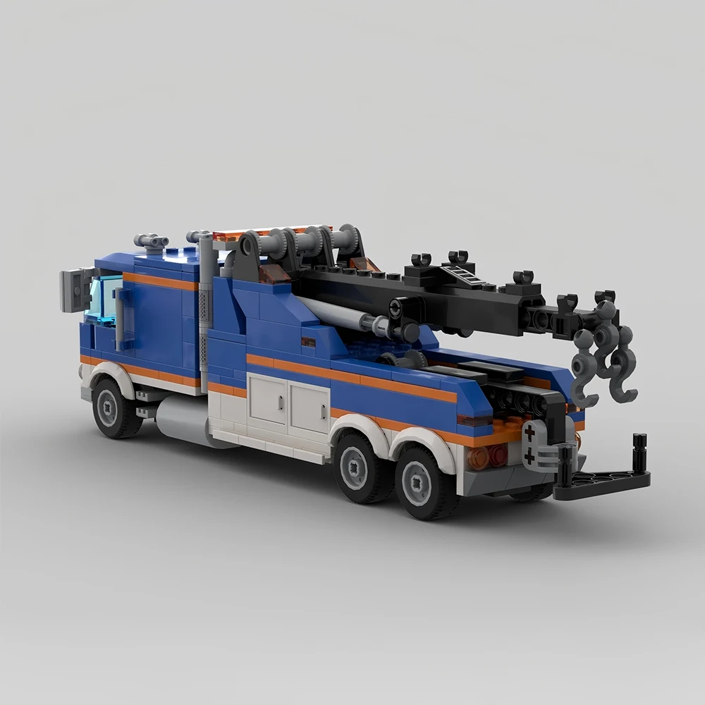 New MOC City Traffic Cab Front Trailer Model Building Blocks DIY Modular Car Technology Assembly Children's Toy Boy Gift Set