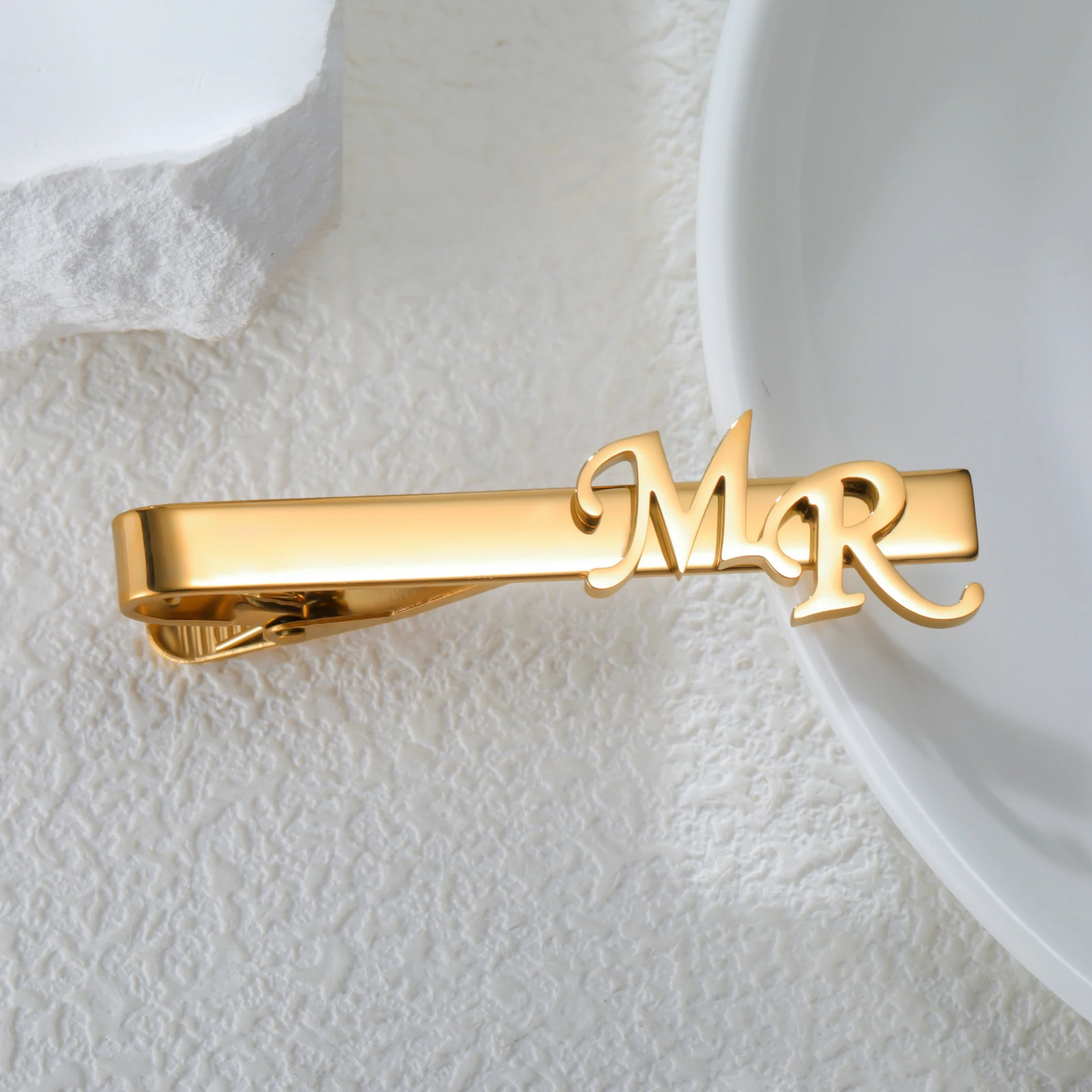 Custom Name Tie Clip Initial T - огляд і ціна Tie Bar Clip
