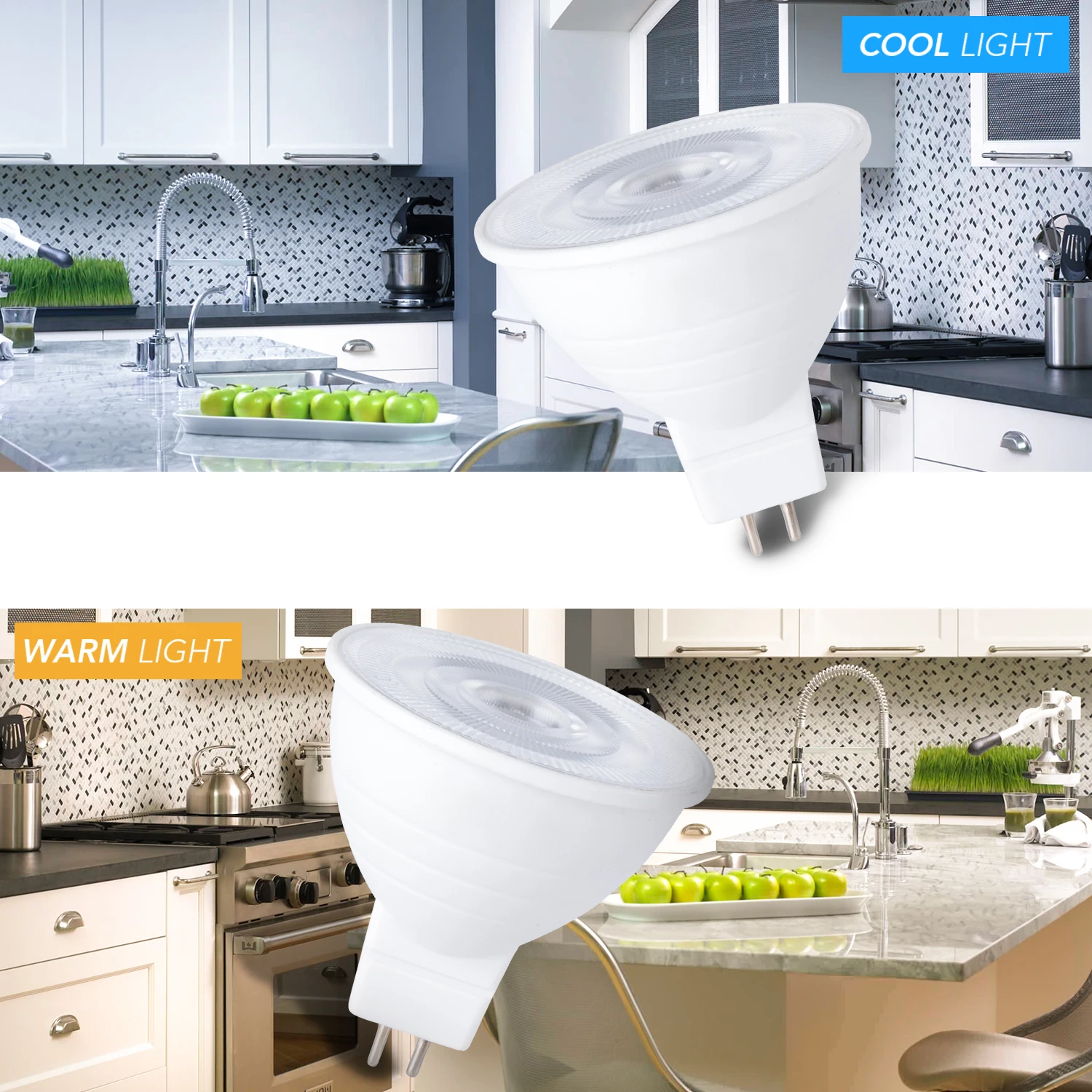 2 Pack LED E27/E26 Light Bulb E14 Ceiling Lamp GU10 Spotlight 5W 7W MR16 Led Chandelier Bulbs B22 Cold/Warm White Lighting GU5.3