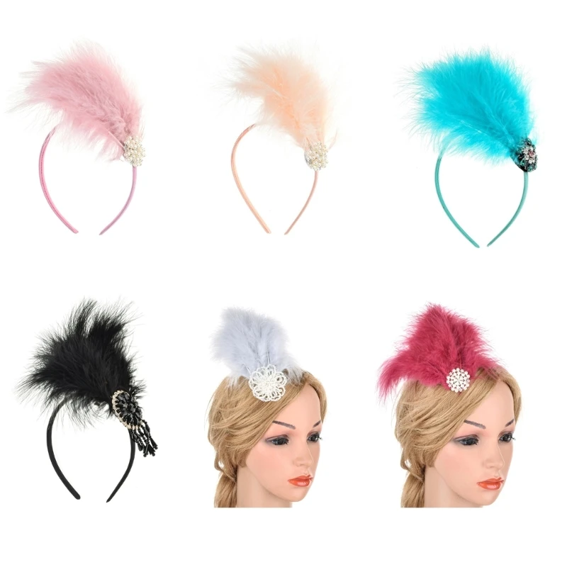 Elegant Fascinator Headband Elegant Pearls for Women Cocktail  Party Headwear Exquisite French Fascinator for Wedding