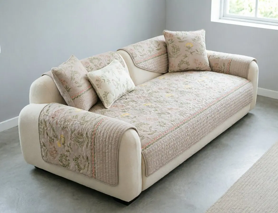 Luxury Embroidery Sofa Cover Soft Chenille Solid Color Couch Cover for Living Room Modern Simple Universal Non-slip Sofa Towel