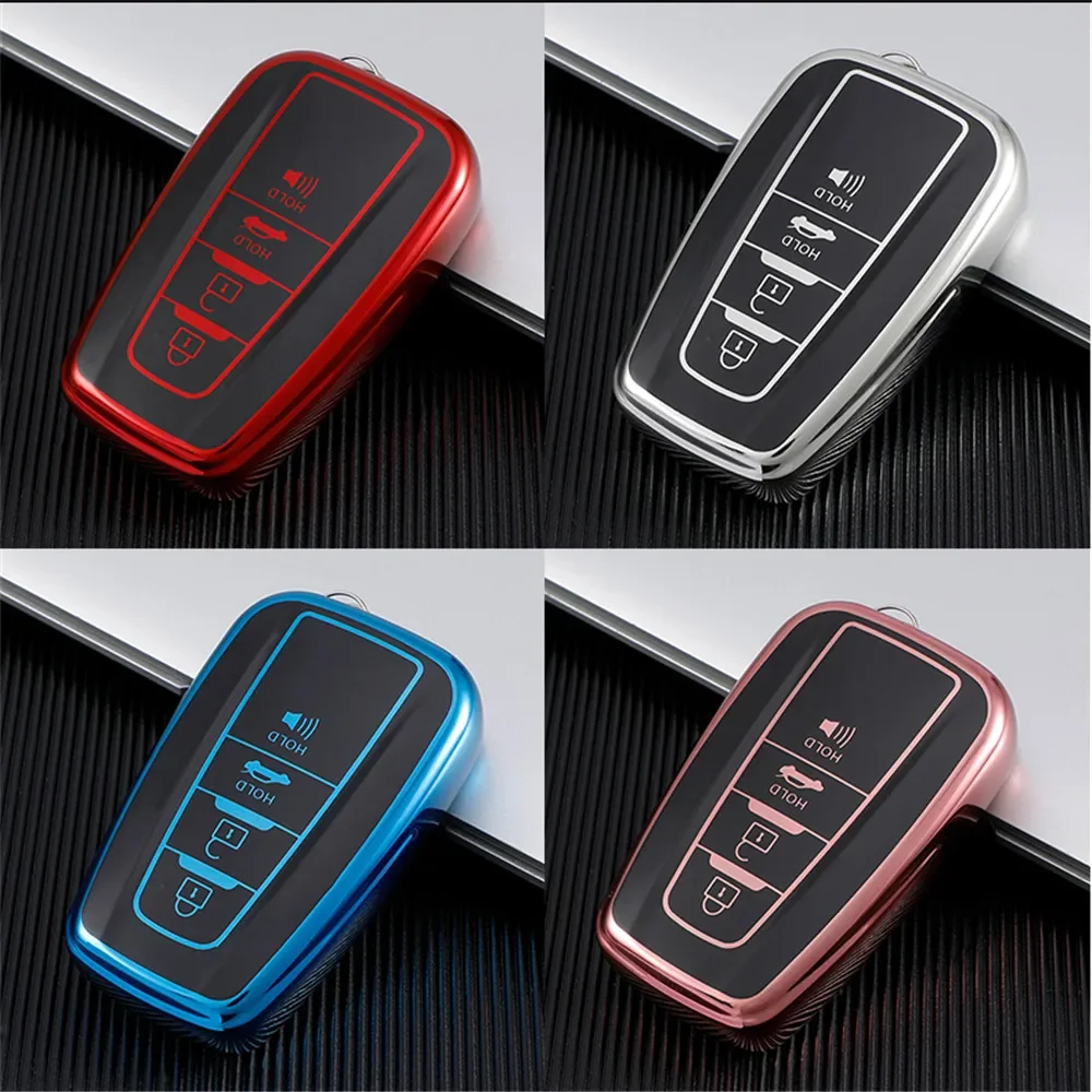 Fashion TPU Car Remote Key Case Cover Shell Fob for Toyota Corolla Prius Camry CHR C-HR RAV4 Altis Land Cruiser Prado Keyless