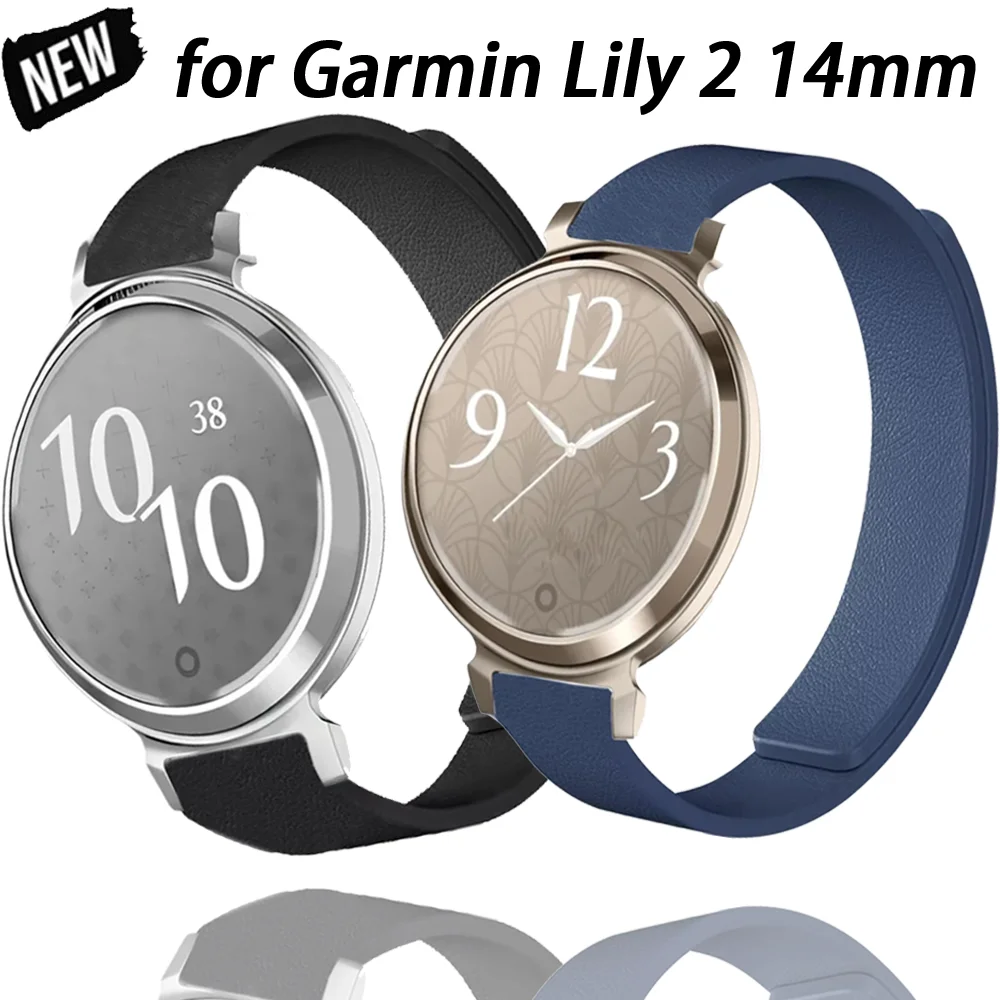 Bracelet  boucle magntique en Silicone de 14mm pour Garmin Lily 2, Bracelet confortable de 14mm pour Garmin Lily 2, accessoires de ceinture de 14mm