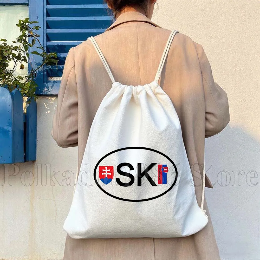 سلوفاكيا علم الدولة فراشة القلب السلوفاكي خريطة قماش الرباط حقائب الظهر الرياضة الصالة الرياضية Sackpack سلسلة حقيبة هدية عيد ميلاد