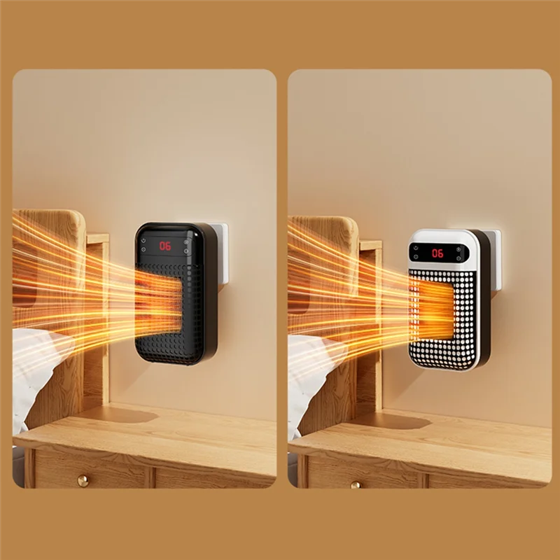 

A19F-Electric Heaters Indoor Electric Space Heaters 500 Watt Heater For Winter Remote Heater With LED Display US Plug-B