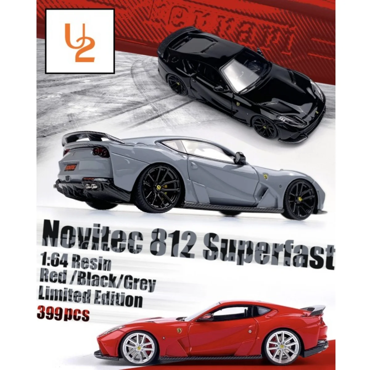 

U2 1:64 Novitec 812 Superfast Resin Car Model