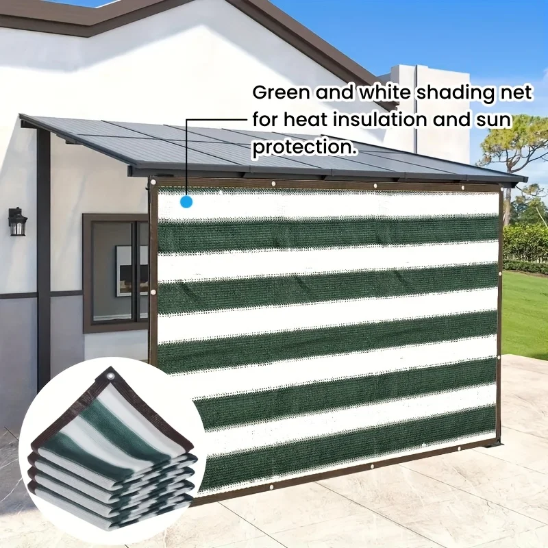 شبكة مظلة شمسية عالمية للحديقة والشرفة بنمط مخيط، وهيكل معزز يضمن المتانة. يمكن استخدامه.