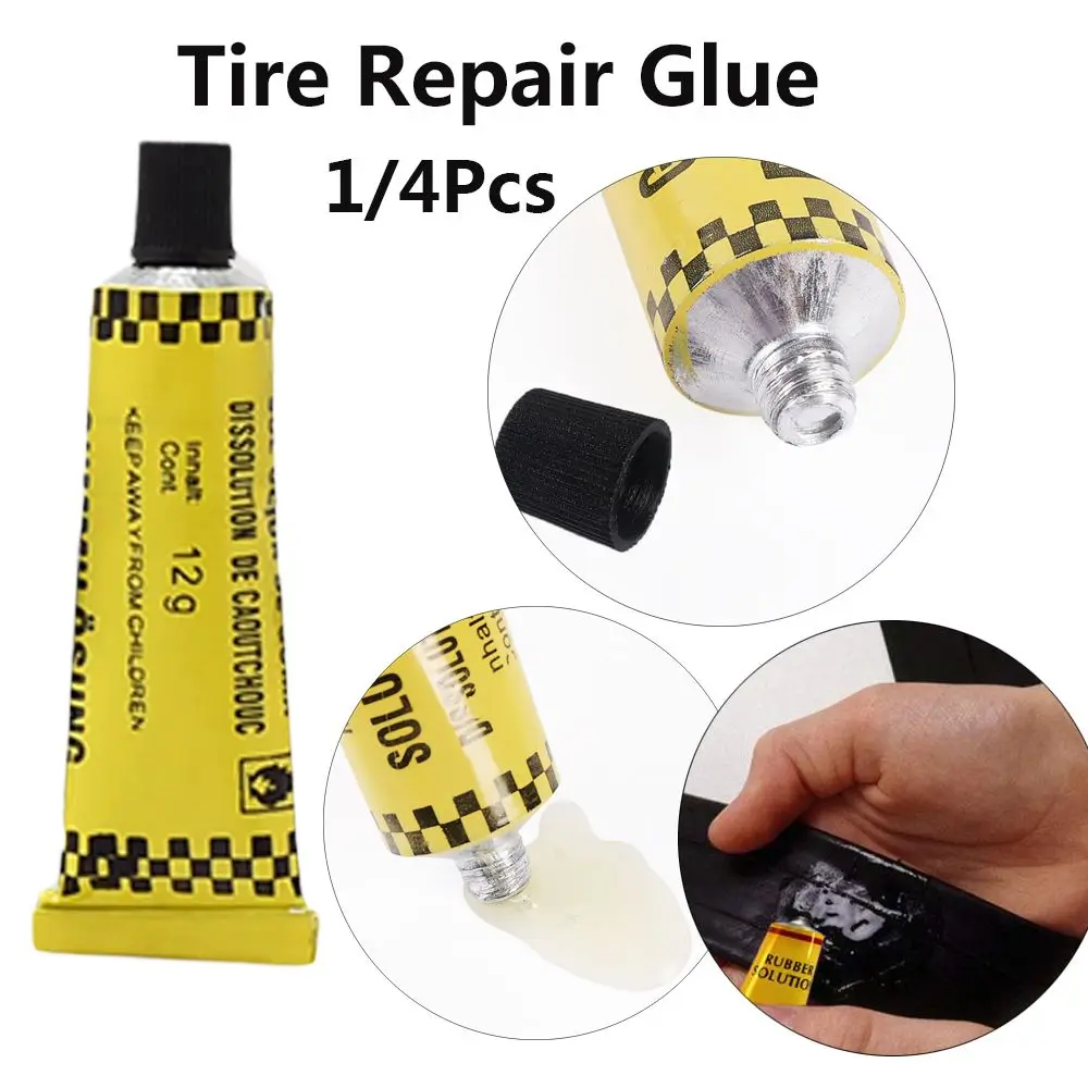 1/4Pcs Portable Cycling Accessories Patch Paste Tire Fix Kit Sealant Glue Tire Repair Glue Puncture Repairing Tools