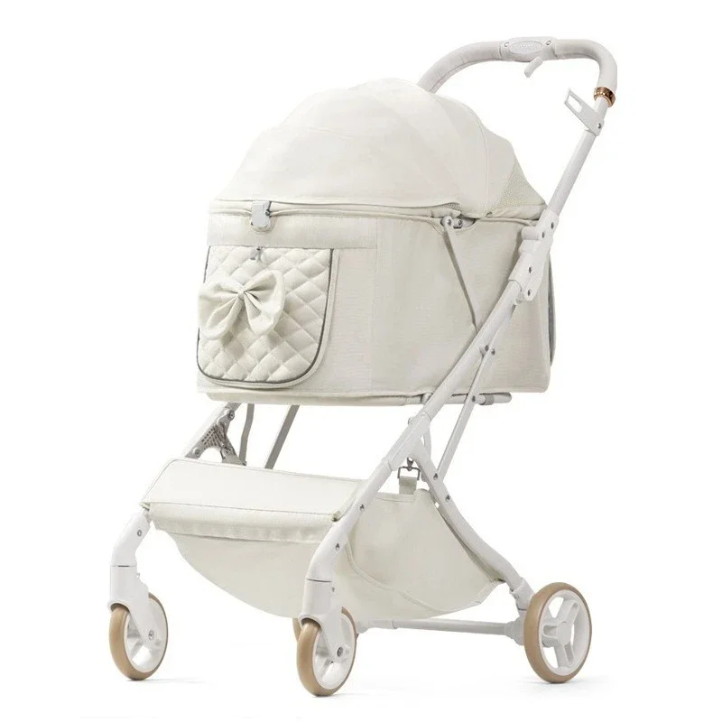 

Pet cart for small and medium-sized dogs, one-click folding, lightweight to go out and travel on the plane