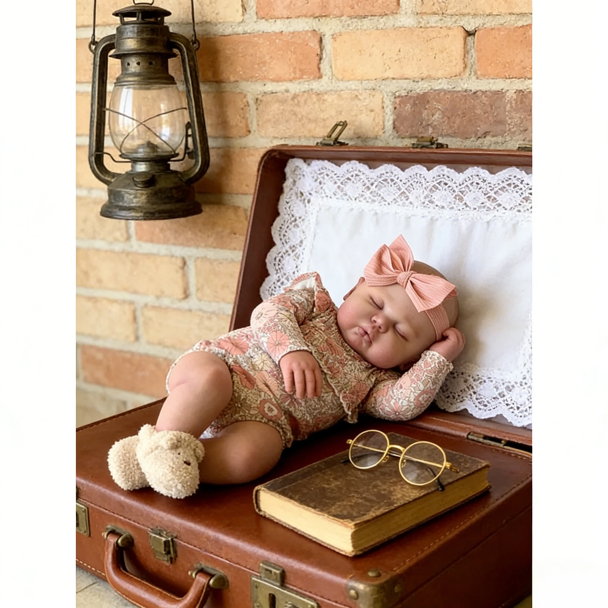 60cm Lifelike Reborn Pickle Toddler Girl - Soft Touch 3D Skin, Sleeping Art Doll