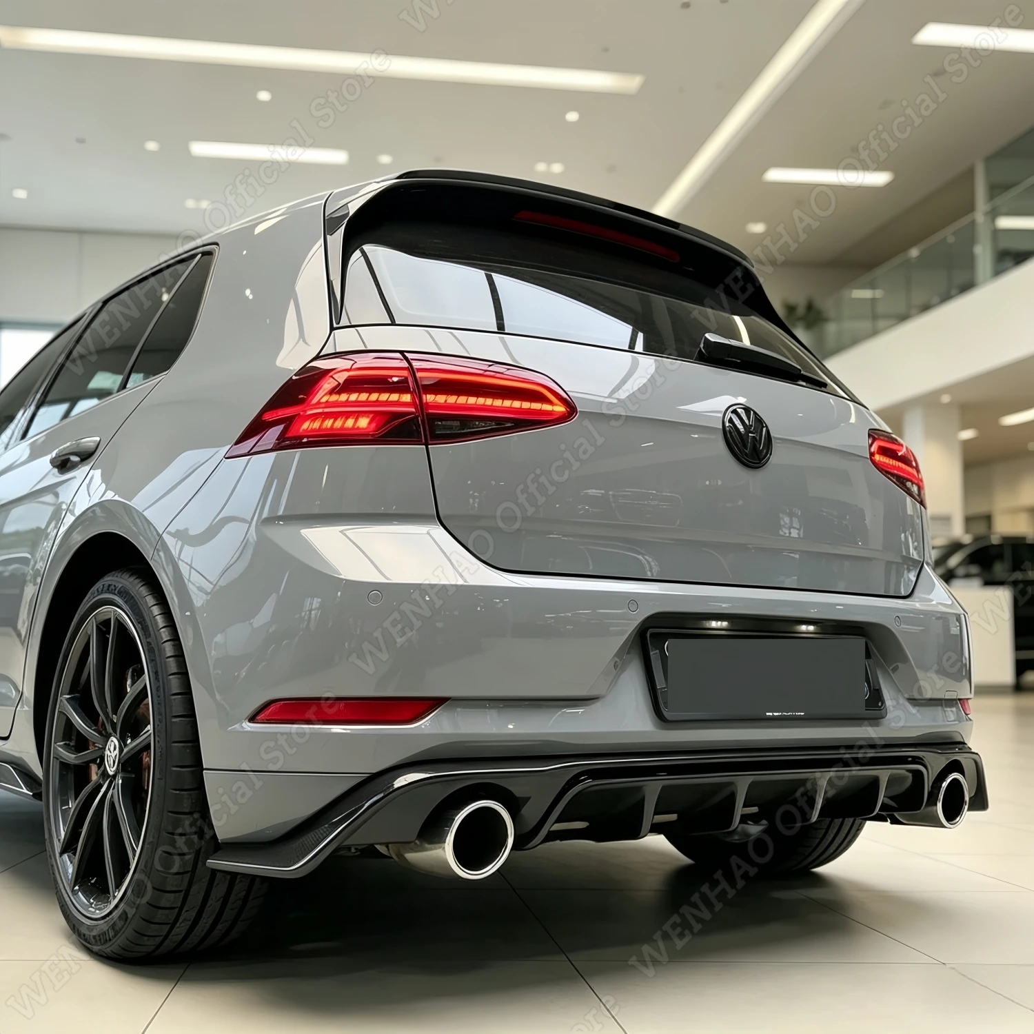 Heckdiffusor für VW Golf Mk7 Golf 7 GTI GTD R R-Line TSI TDI 2012-2020 TCR Style Heckstoßstangen-Spoiler Bodykit