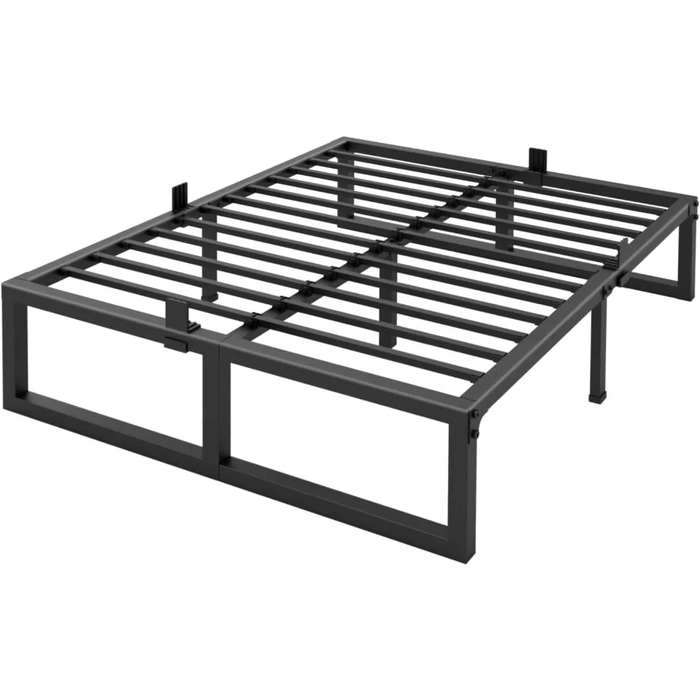 

Queen Bed Frame,3500 lbs Heavy Duty Metal Platform, Steel Slats Support/No Box Spring Needed/Noise Free/Non-Slip/Easy Assembly