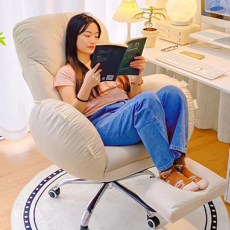 

Computer Bedroom Office Chair Comfortable Recliner Backrest Wheels Office Chair Nordic Reading Makeup Mobilya Home Furniture