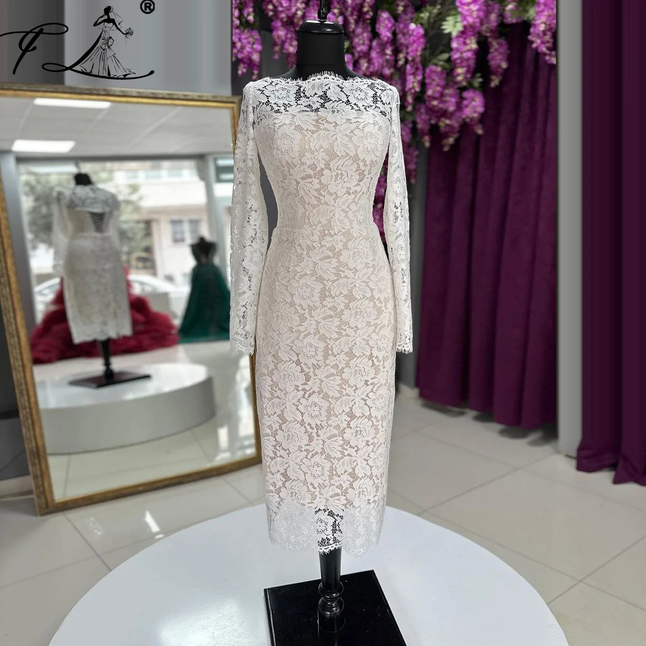 

Кружевное платье для матери невесты на свадьбу, вечернее платье с длинным рукавом 2025, длиной до пола, женское вечернее платье по индивидуальному заказу