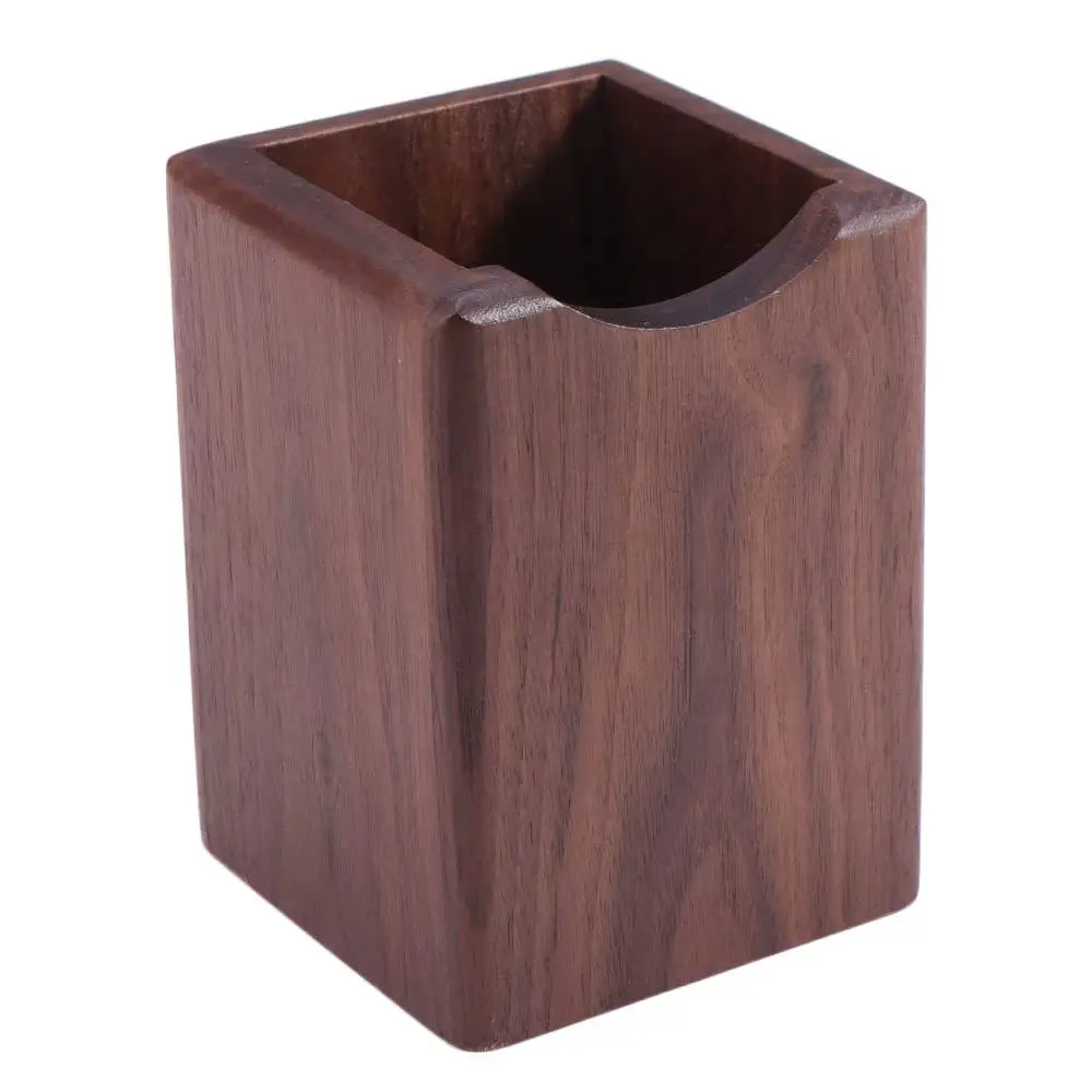 

Office Supplies Natural Wooden Pencil Holder Large Capacity Black Walnut Desk Organizer Multiple-use Eco Pen Holder Cup Friend