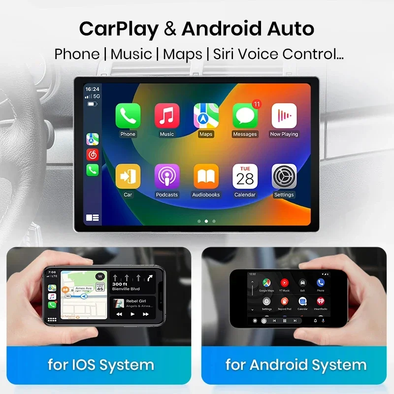 Junsun X7 PRO 11.5“ 2K AI Voice Wireless CarPlay Android Auto Car Radio for Toyota Auris E150 2006 -2012 Multimedia autoradio