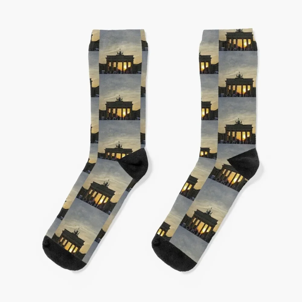 

Brandenburg Gate sunset 001.1, Berlin Socks aesthetic summer christmass gift New year's Socks Men Women's