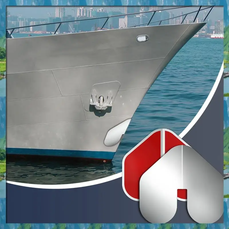 AB07 보트에 대 한 뜨거운 2 Pcs 스테인레스 스틸 Bowguard 보트 보트 보호에 대 한 접착 보트 용골 가드와 보트 보우 수호자