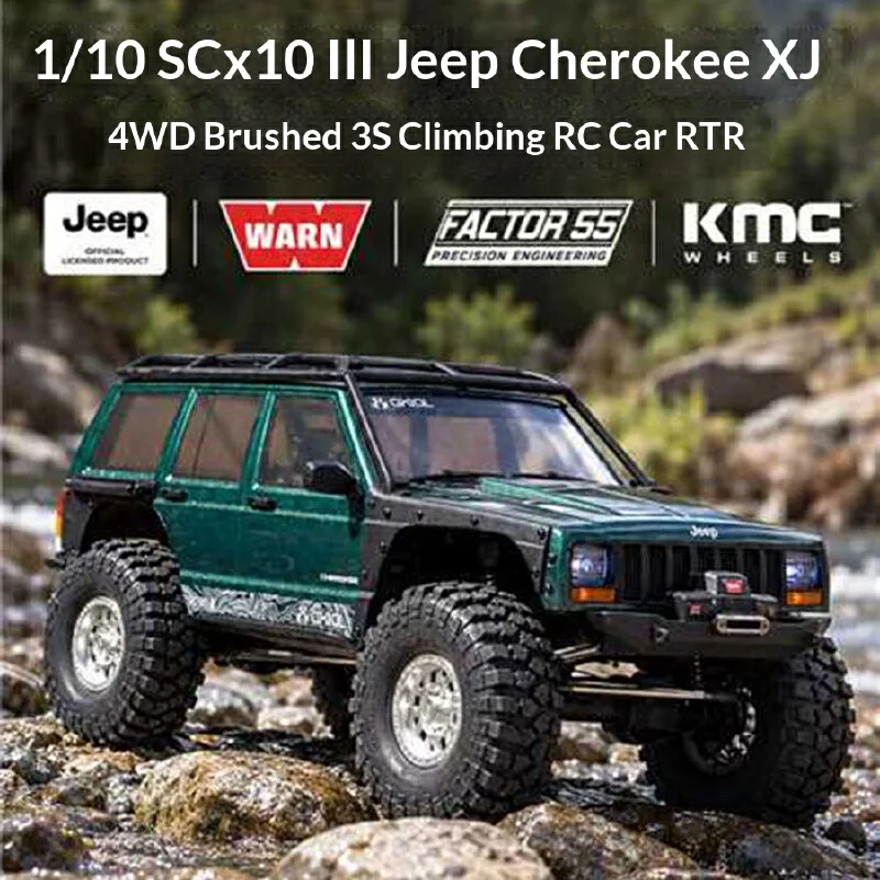 Axial 1/10 SCX10 III Brushed RC Rock Crawler JEEP Cherokee XJ 4WD Electric RTR Adult Hobby Toy Christmas and Halloween Gifts