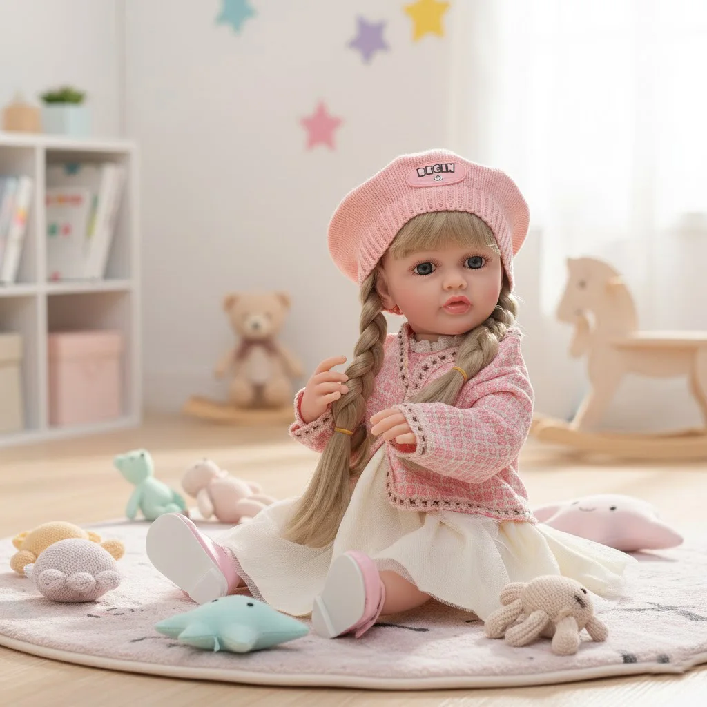Cloveray 22 بوصة كلاسيكي كامل الجسم الفينيل واقعية تولد من جديد دمية طفل سوبر لطيف دمية من الفينيل اليدوية لعبة أصلية طفل هدية عيد الميلاد