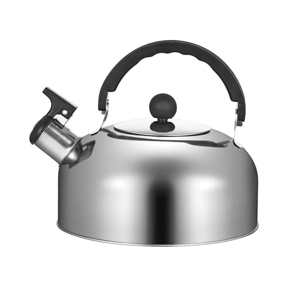 3L Stove Gas Water Kettle Whistling Kettle Teapot for Trips Hiking Cooking Teakettle Ergonomic Handle Stainless Steel Teapot