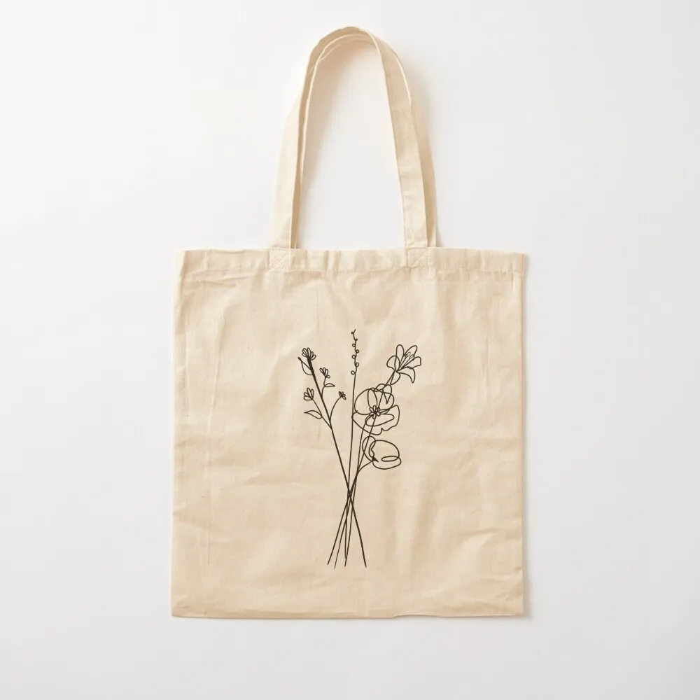 

Wire Flowers Tote Bag canvas shopping bag eco bag folding Reusable bags tote men Canvas Tote