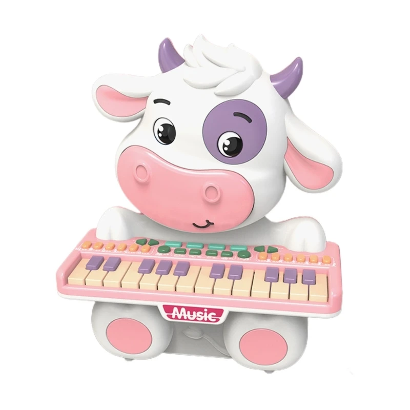 Baby Piano Toy Baby Piano Keyboard Electronic Organ Piano Music Game Education Toy with Music Light Musical Toy D5QF