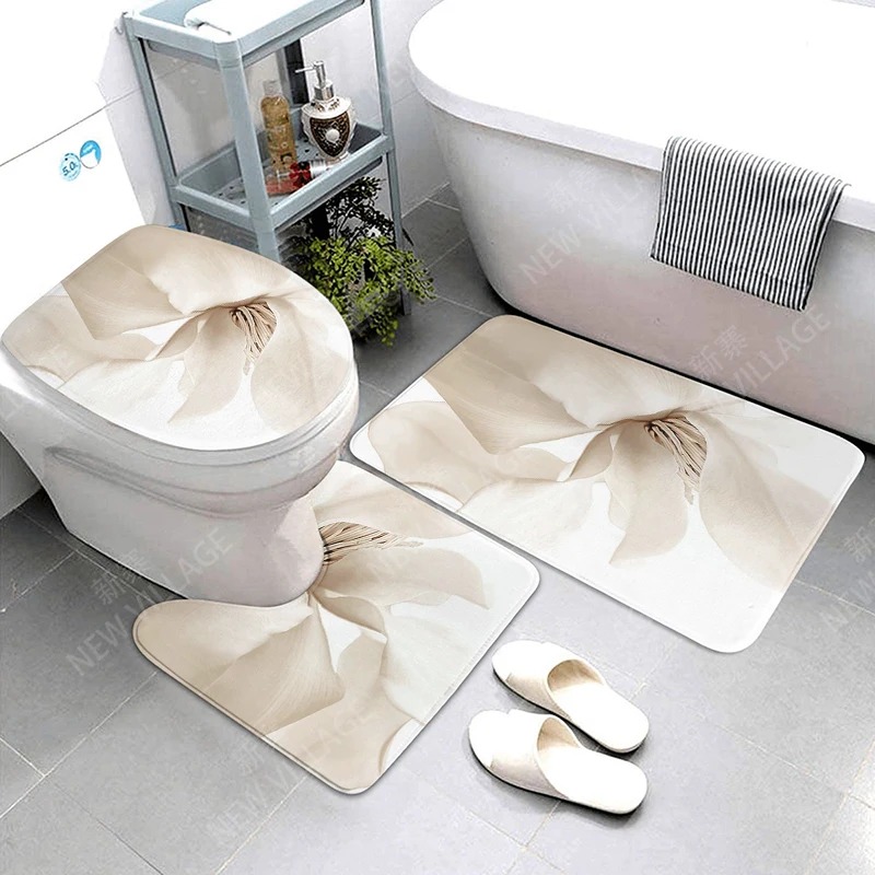 Anti-slip Bath Mat Bathroom Rug Shower Mat Decorative Absorbent Foot Mat Entrance Bathtub toilet rug boho Nordic plant leaf